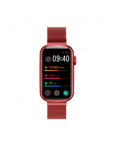 Smarty connected watch - ALLURE - silicone and Milanese bracelet - heart rate - pedometer - touch screen
