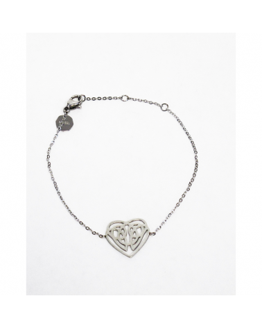 Bracelet femme - Trendykiss - BLT N° 11 - Bijou acier argenté - bracelet avec un coeur