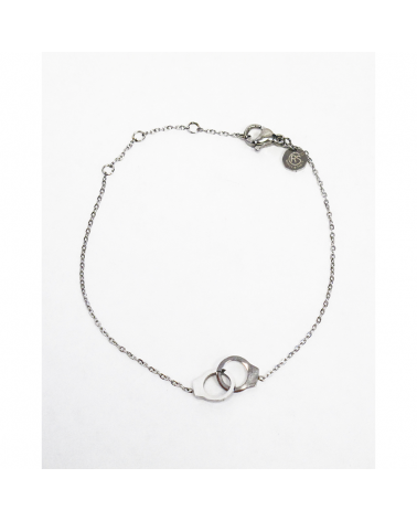 Bracelet femme - Trendykiss - BLT N° 12 - Bijou acier argenté - bracelet avec menottes