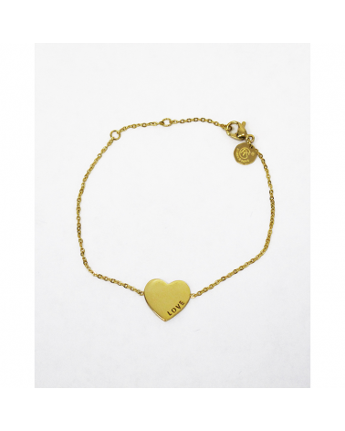Bracelet femme - Trendykiss - BLT N° 13 - Bijou acier doré - bracelet avec coeur love