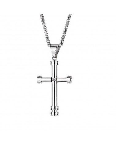 Collier homme - Lee Cooper - LCN01324,330 - Bijou acier avec pendentif croix