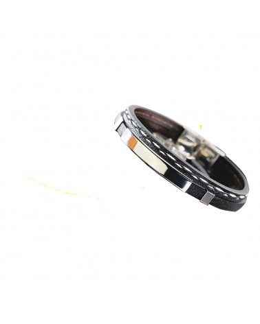 Bracelet homme - Lee Cooper - LCB01114,631 - Bracelet cuir et acier