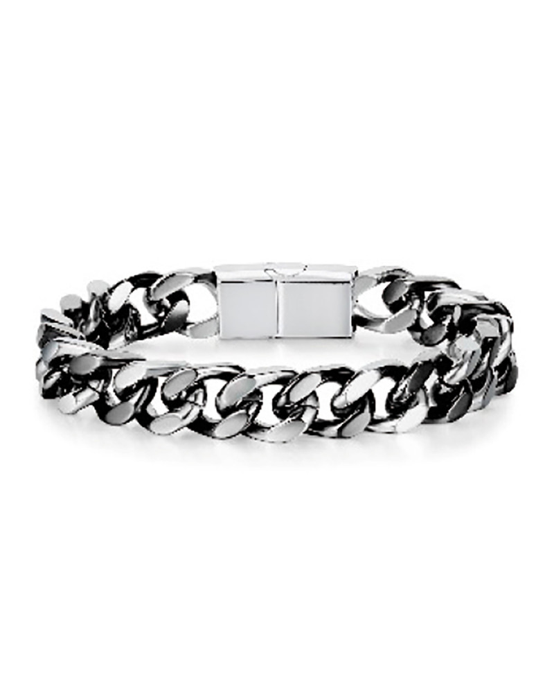 Lee Cooper men's bracelet with large curb chain and steel clasp