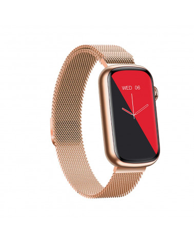 Montre connectée Smarty - ALLURE - Bracelet mailles milanaises - rythme cardiaque - podomètre - écran tactile