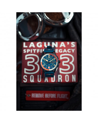 AVI-8 - Lagunas's Spitfire Legacy 303 Squadron - AV-4105-01 - Montre homme - Mouvement quartz chronographe