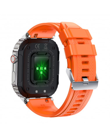 Connected Watch - Smarty2.0 - Challenge - SW066B - Metallgehäuse - Silikonarmband - Bluetooth-Anruf - Sprachassistentin
