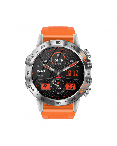 Connected watch - Smarty2.0 - Game - SW065B - Metal case - Silicone strap - Bluetooth call - Voice assistant