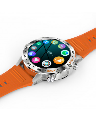 Connected watch - Smarty2.0 - Game - SW065B - Metal case - Silicone strap - Bluetooth call - Voice assistant