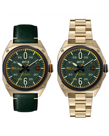 AVI-8 - BELL X-1 - AV-4106-44 - Gentlemen's watch - Automatic movement 3 hands date