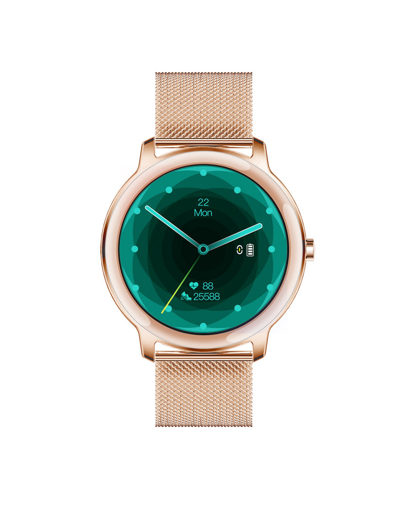 Smarty Smart watch - Eleganz - Milanese-Mesh-Armband - Schlafkontrolle - Schrittzähler - GPS - Touchscreen