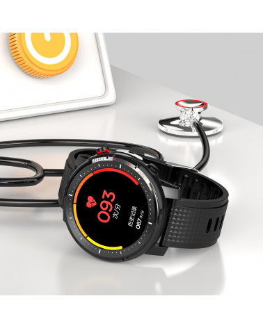 Montre connectée Smarty - Stadium - bracelet silicone - test cardio programmable - GPS - LED - Anti-perte mobile