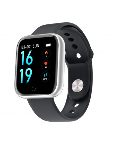 Smarty Smart watch - Wellness - braccialetto in silicone e mesh - temperatura - pedometro - fitness - GPS