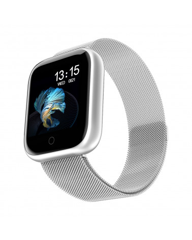 Montre connectée Smarty - Wellness - bracelet silicone et bracelet mesh - température - podomètre - fitness - GPS