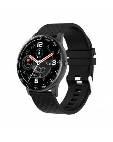Montre connectée Smarty - Warm Up - bracelet silicone - rythme cardiaque - podomètre - GPS - météo - écran tactile