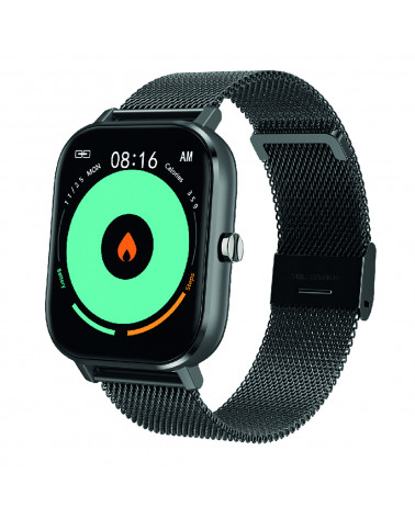 Montre connectée Smarty - Lifestyle Mesh - bracelet maille milanaise - rythme cardiaque - consommation calories - fitness - GPS