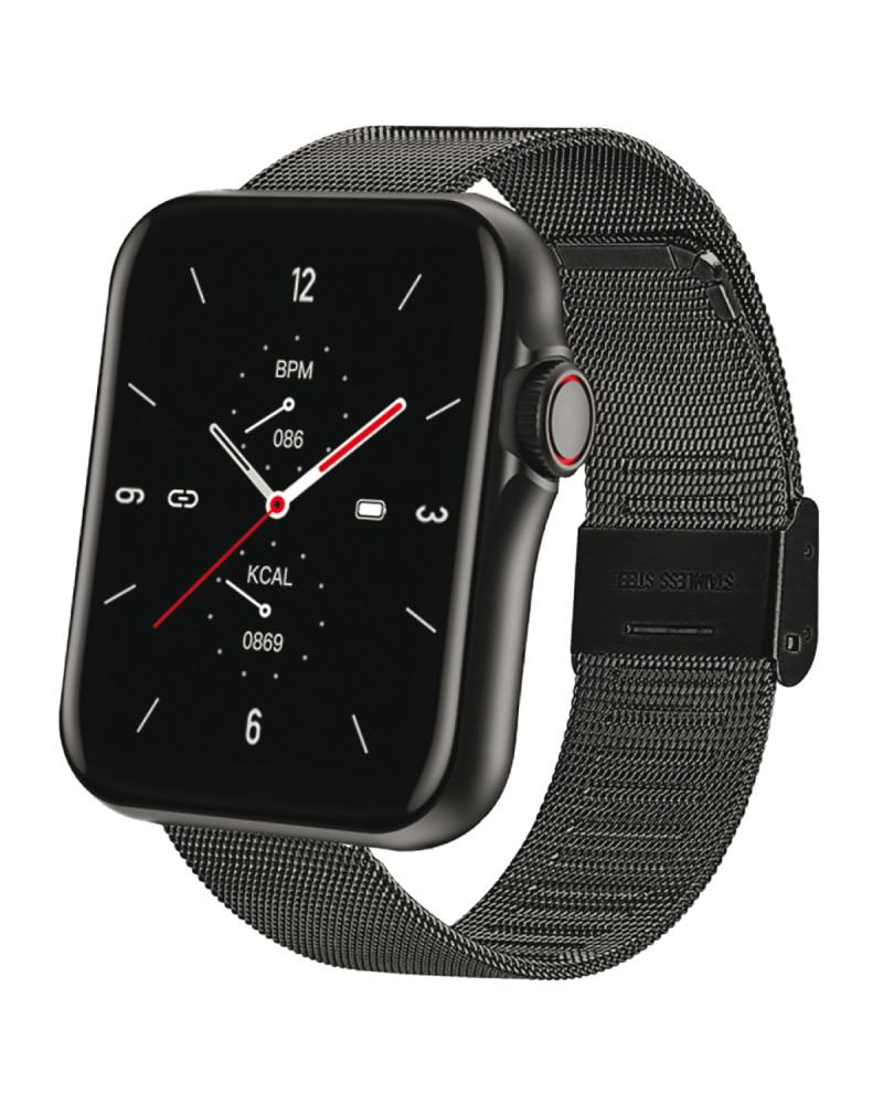 SMARTY connected watch - Maglia in piedi - Polsino a rete - Consumo di calorie - Chiamata Bluetooth - Fitness - GPS