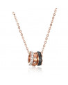 Collana da donna - Lee Cooper - LC,N,01013,450 - Gioiello in acciaio placcato oro rosa - ciondolo a tre anelli